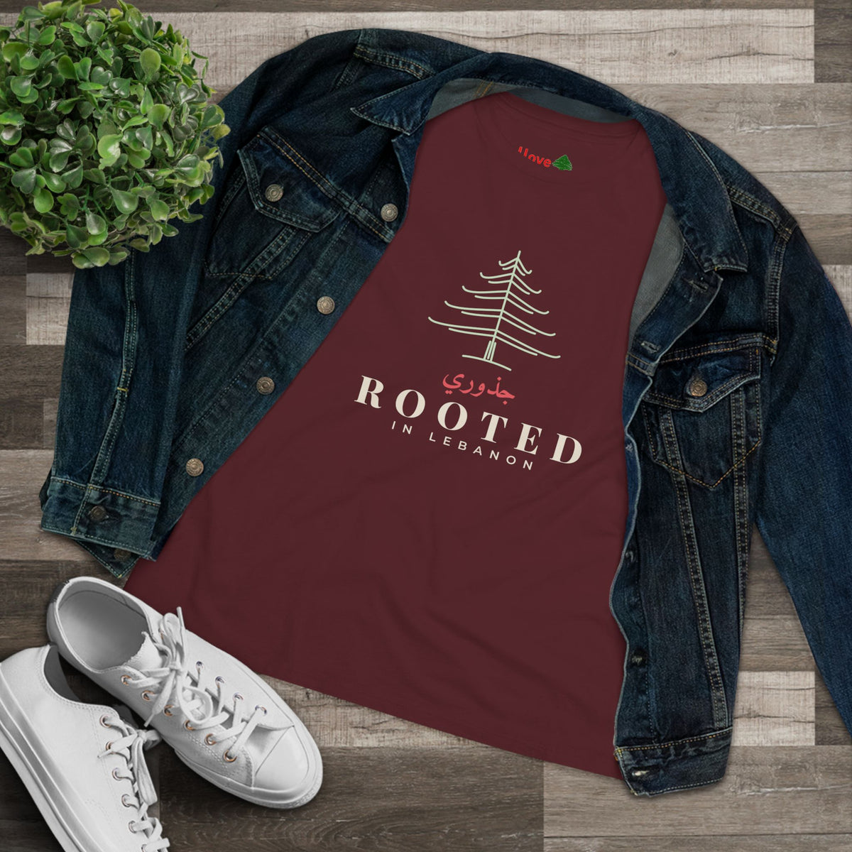 Rooted in Lebanon Cedar Women's Cotton Tee